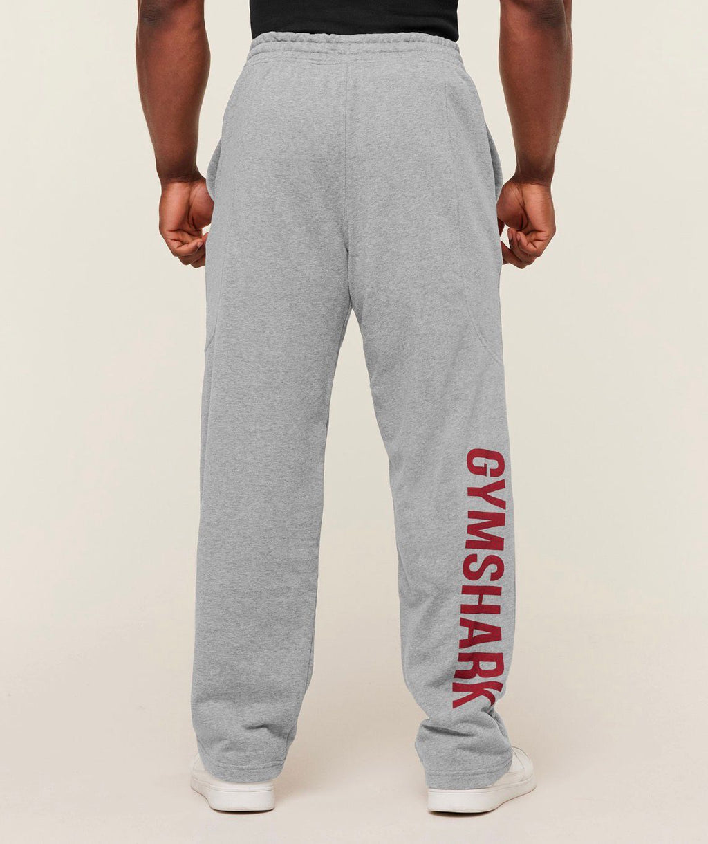 Power Straight Leh Pants Grey/Red
