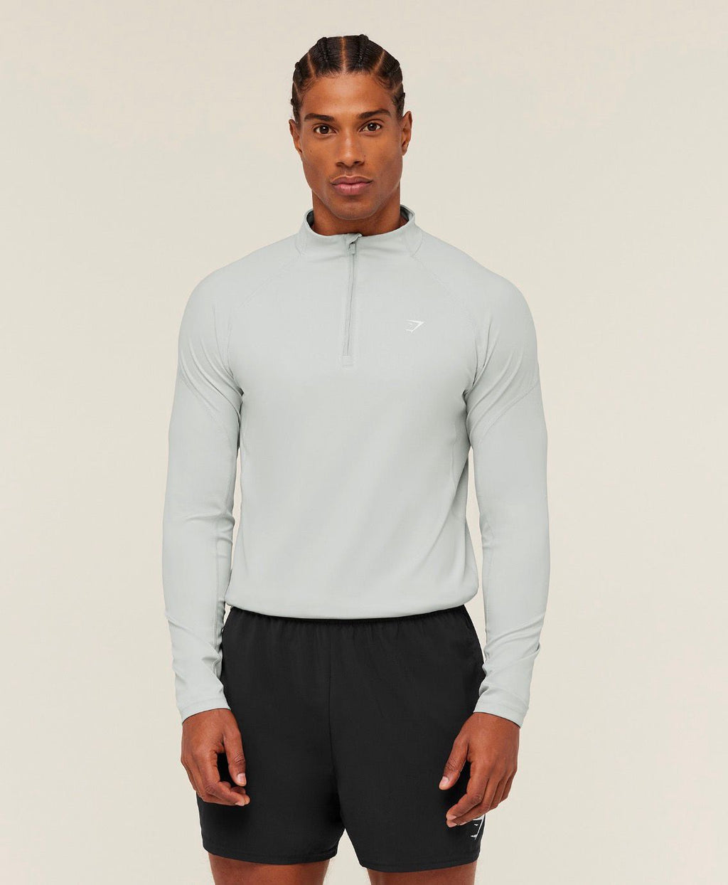 Performance 1/4 Zip Light Grey