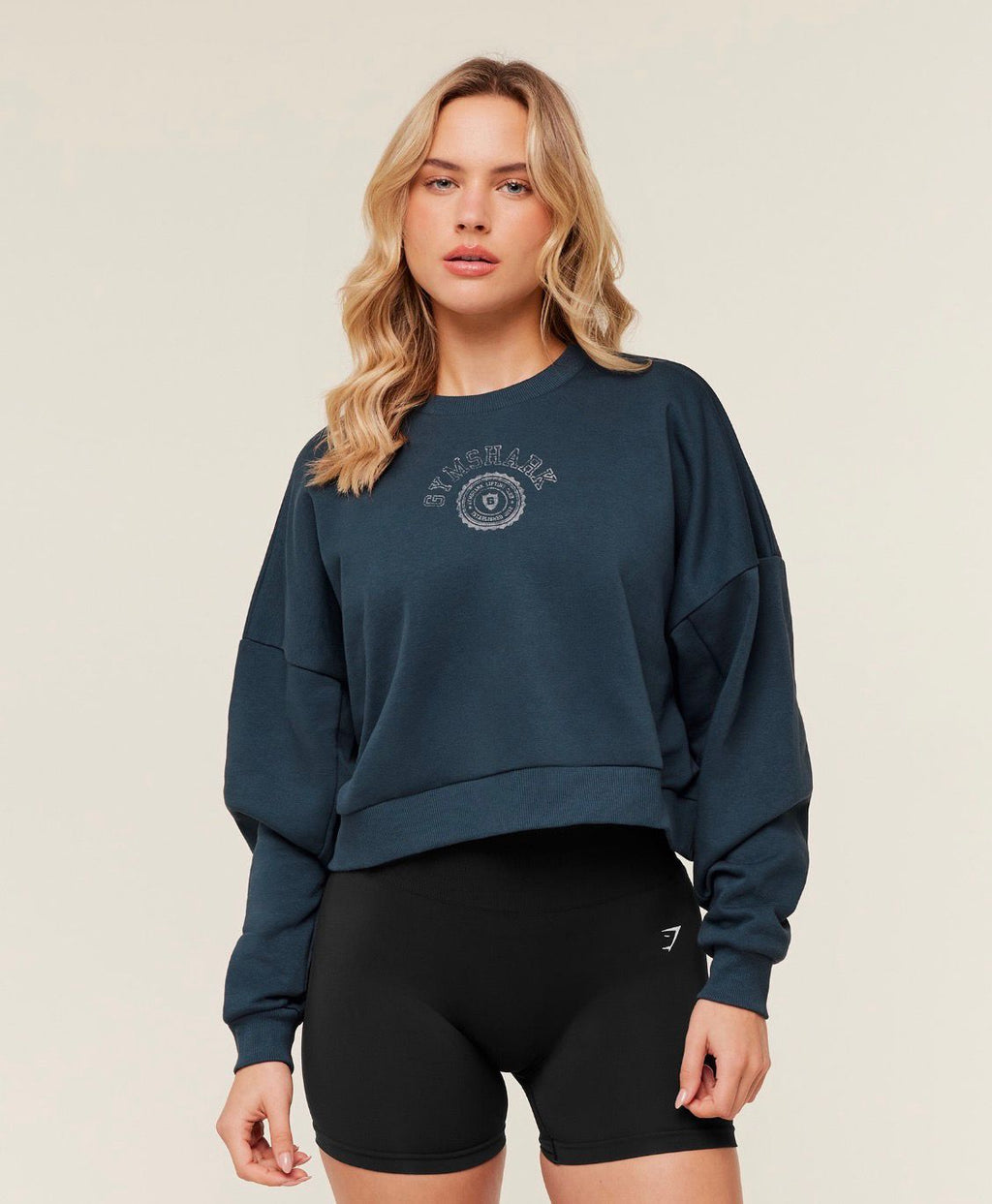 Worn Crest Graphic Sweatshirt Stealth Blue