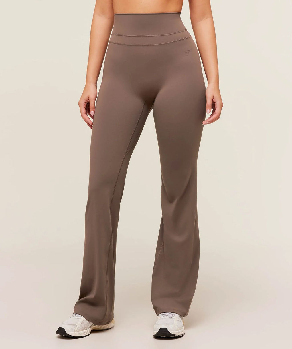 Whitney Flared Leggings Regular Soft Brown