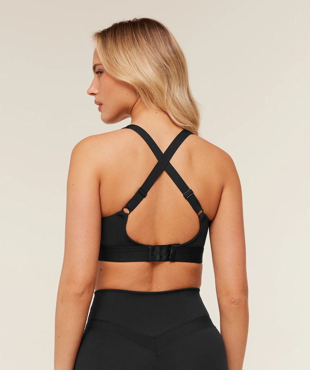 High Support Ruched Sports Bra GS Black
