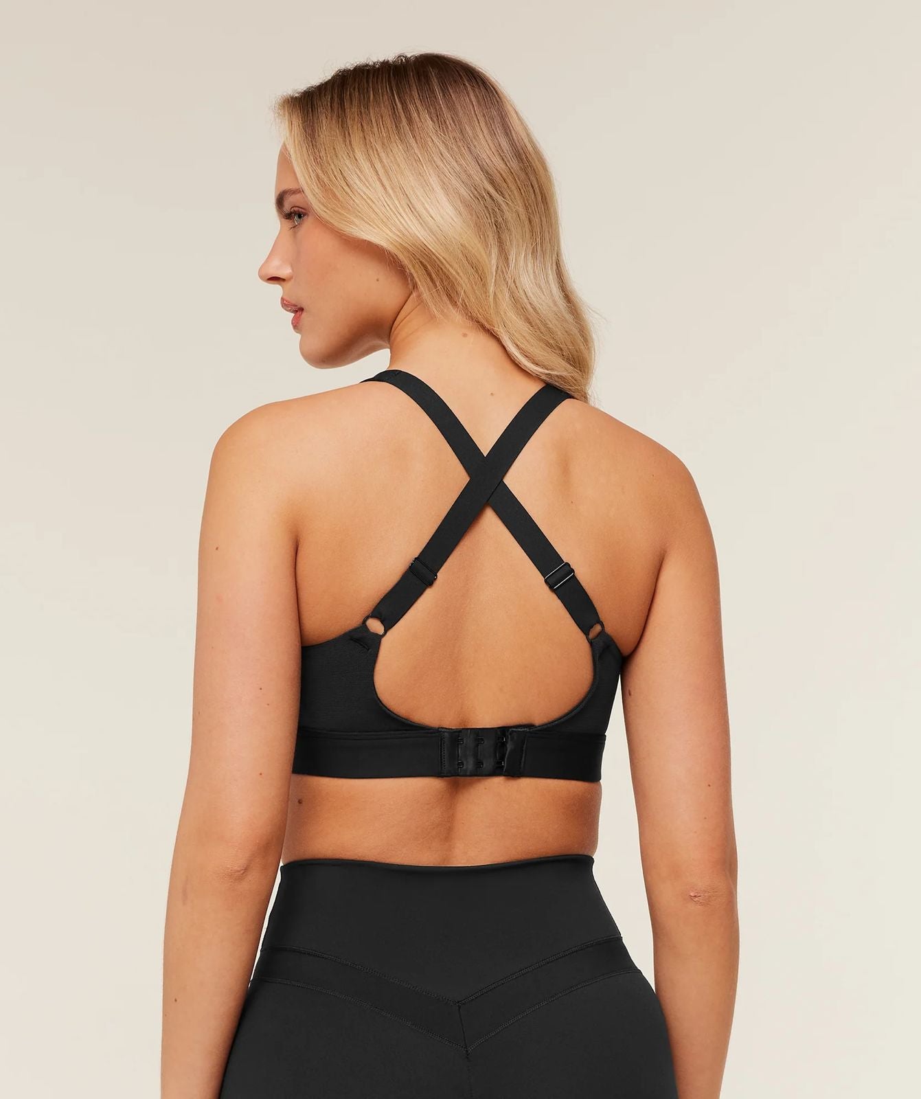 High Support Ruched Sports Bra GS Black
