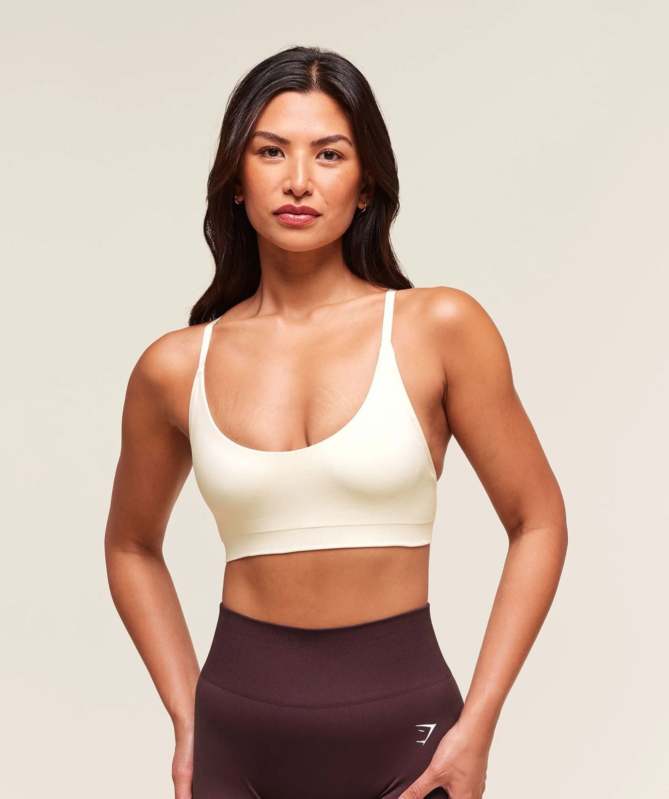 Everyday Seamless Racerback Sports Bra Soft White