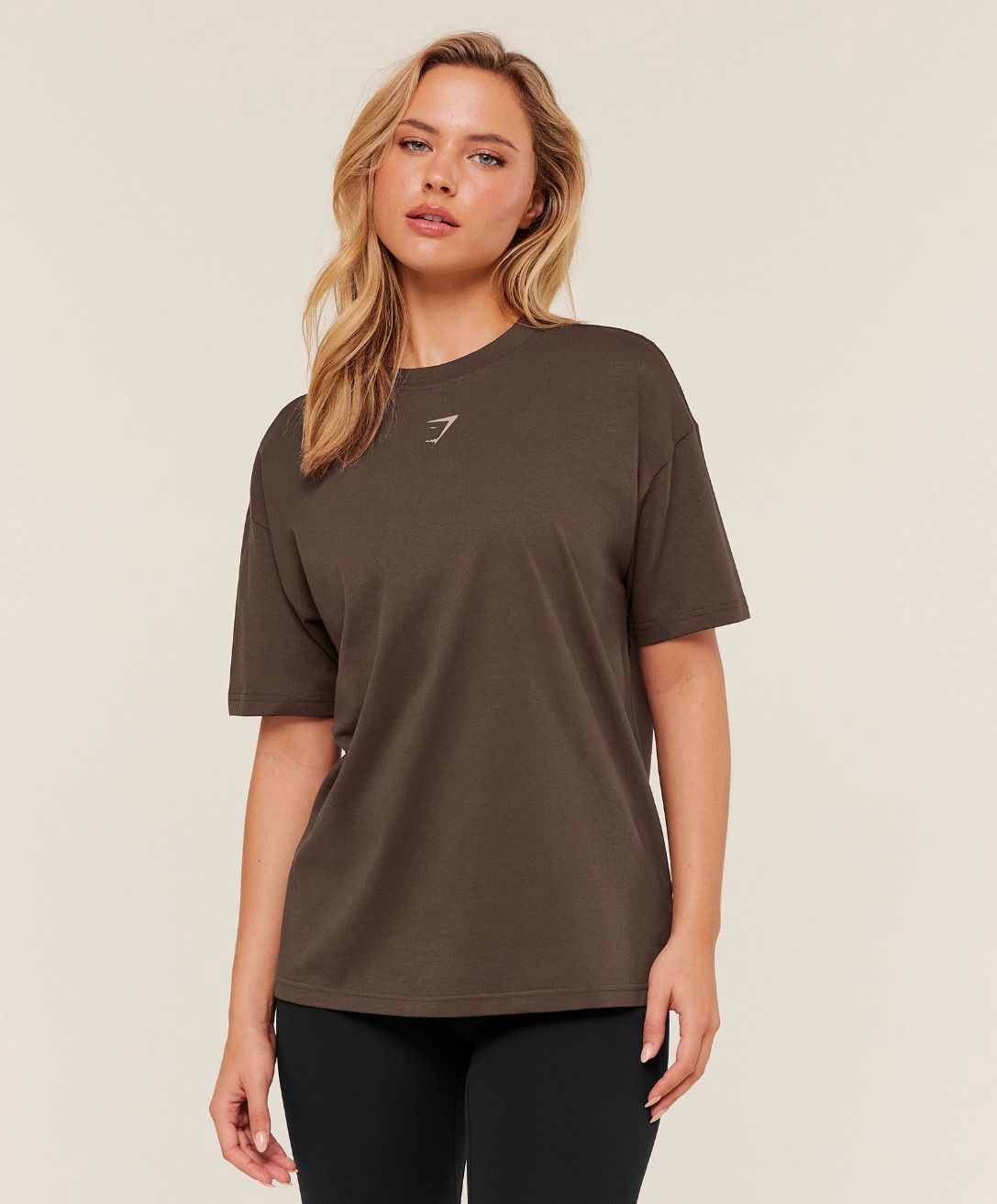 Trace Graphic Oversized T-Shirt Archive Brown