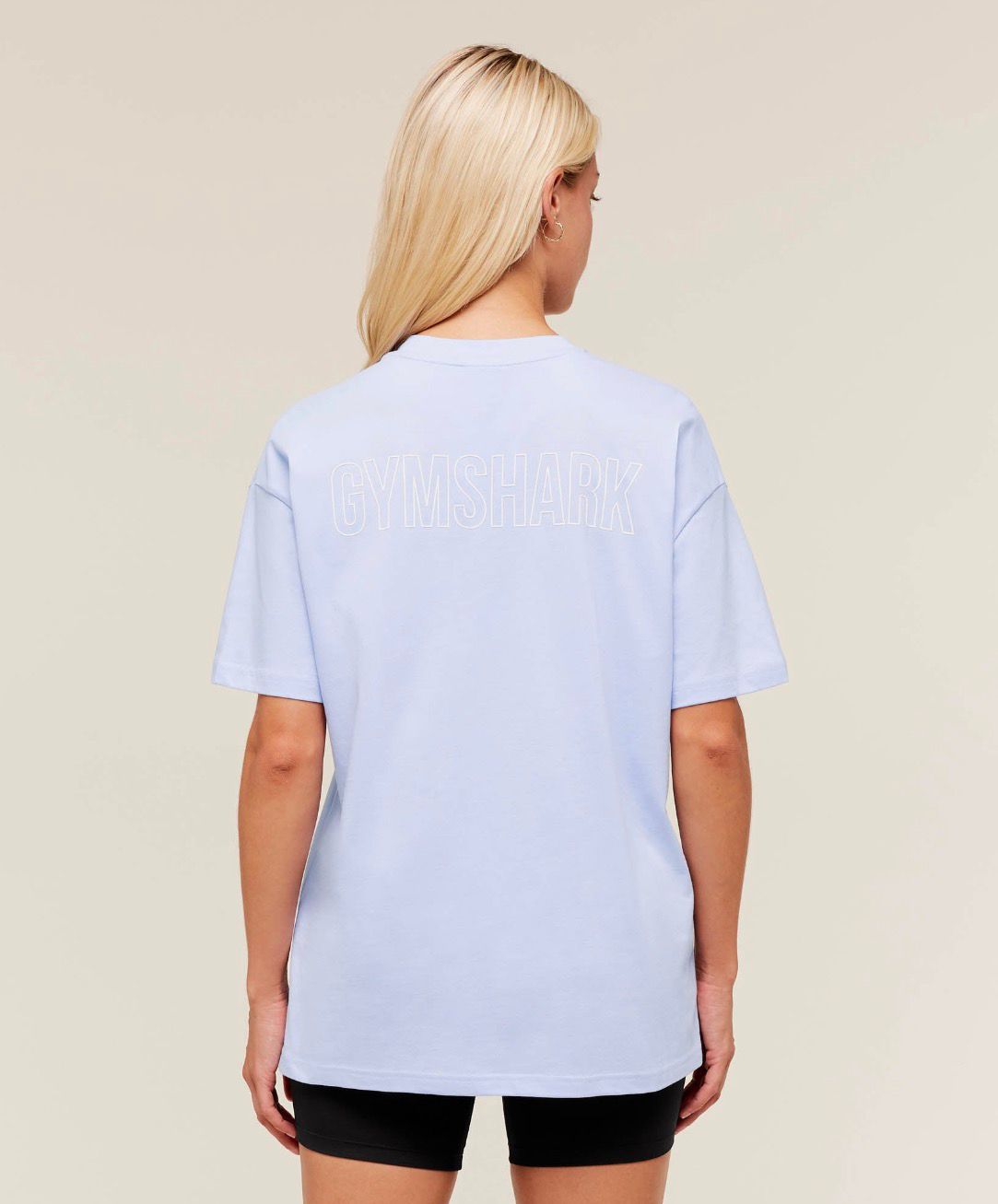 Trace Graphic Oversized T-Shirt Light Blue