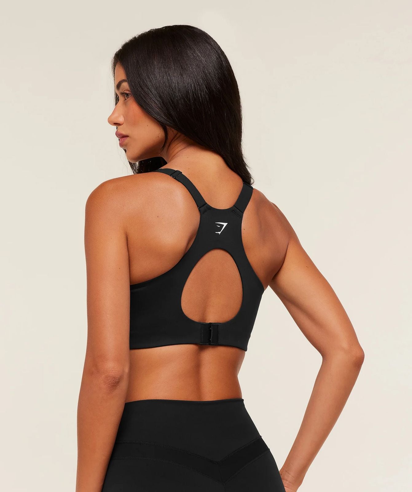 High Support V-Neck Sports Bra Black