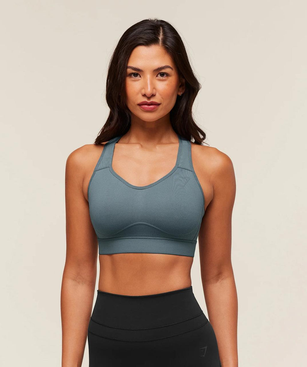 Lightweight High Support Sports Bra Iron Blue