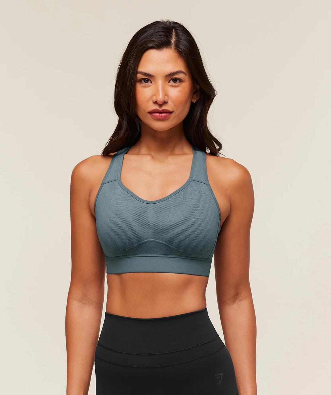 Lightweight High Support Sports Bra Iron Blue