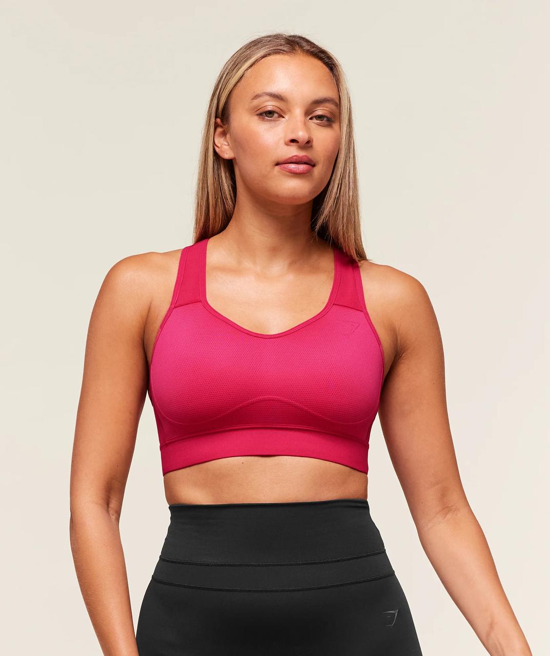 Lightweight High Support Sports Bra Build Pink