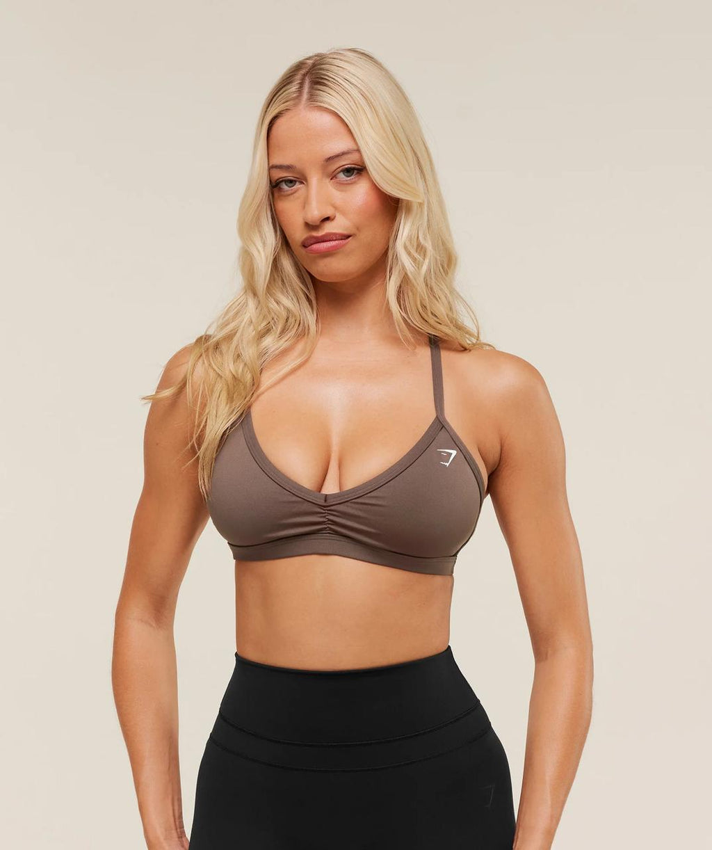 Everyday Seamless Racerback Sports Bra Cool Brown
