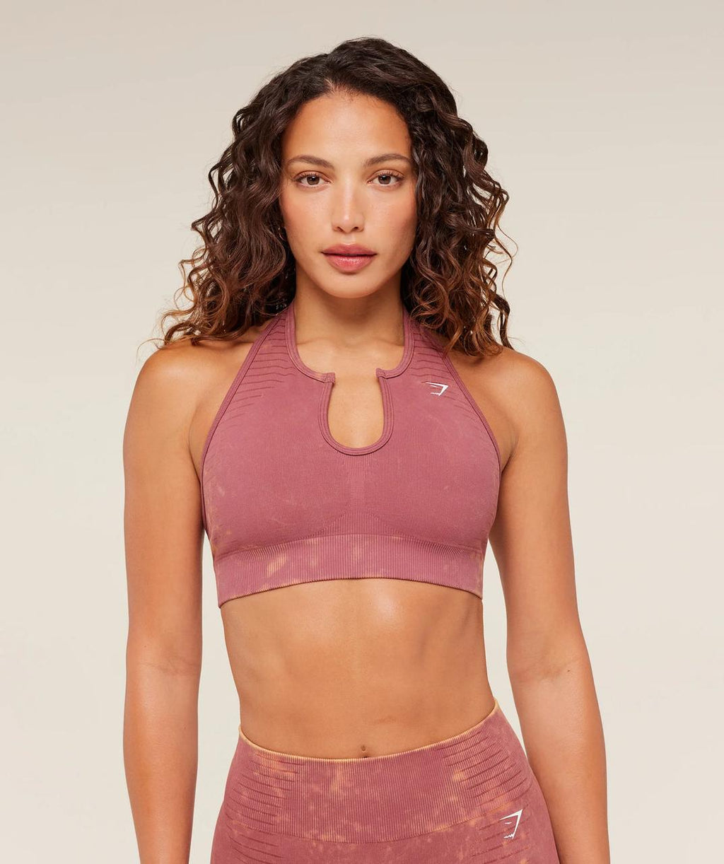 Steel Seamless Halter Neck Bra GS Reset Pink