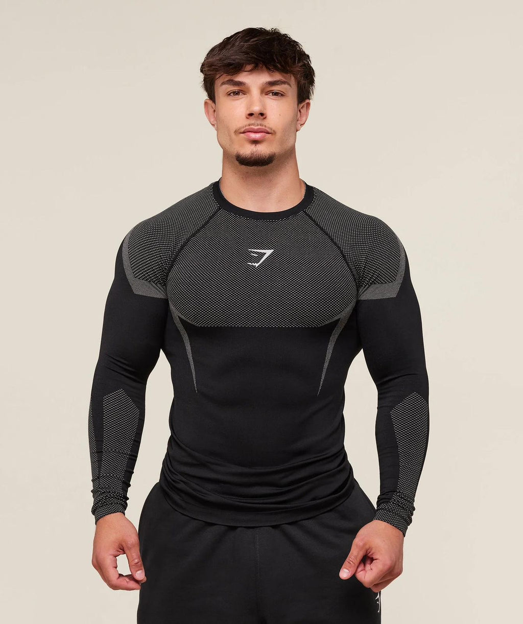 Onyx 5.0 Seamless Longsleeve T-Shirt Black/Light Grey