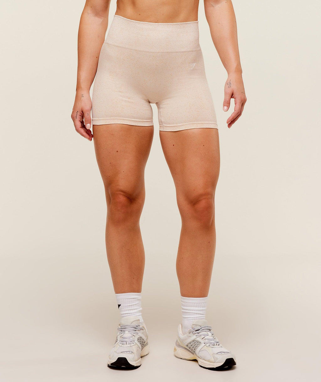 Adapt Fleck Seamless Shorts Coconut White