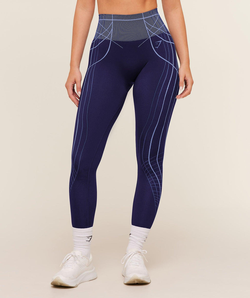 Apex Seamless Leggings Indigo Purple/Chilled Blue
