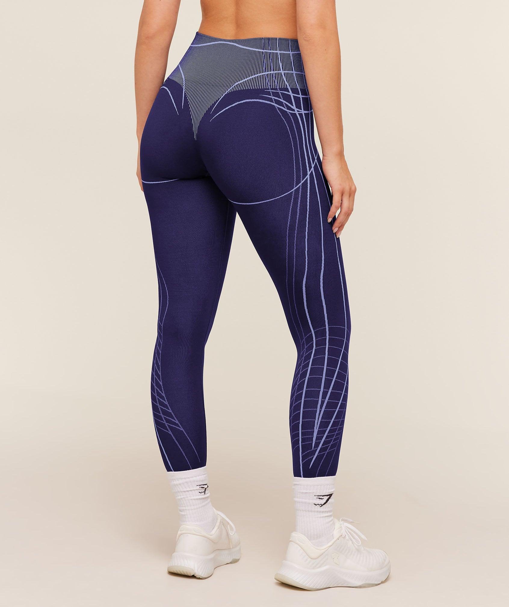 Apex Seamless Leggings Indigo Purple/Chilled Blue