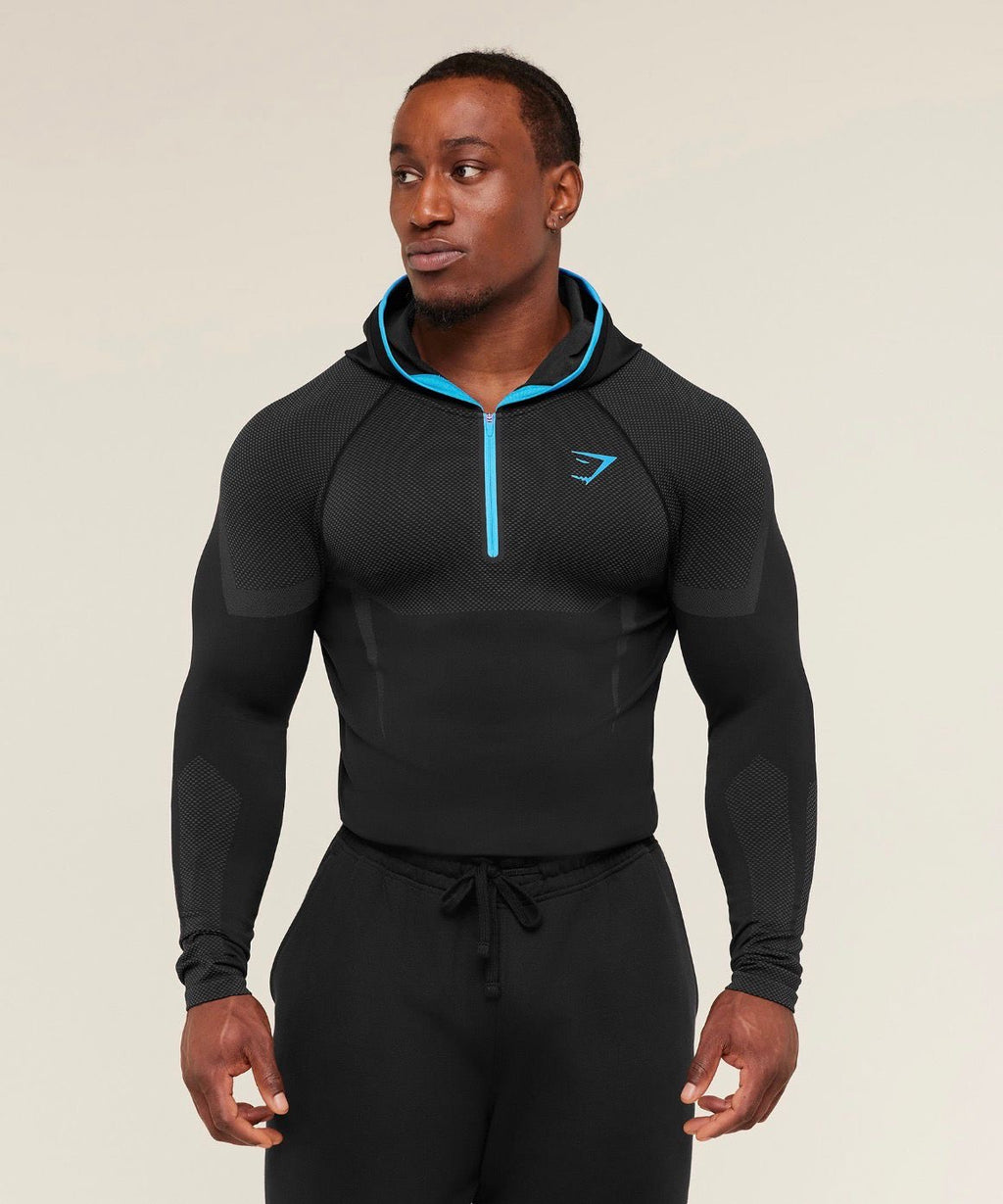 Onyx 5.0 Seamless Hoodie Black/Onyx Grey
