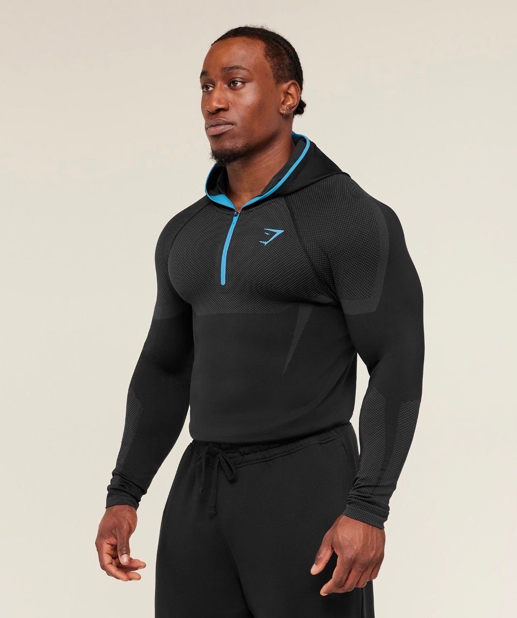Onyx 5.0 Seamless Hoodie Black/Onyx Grey