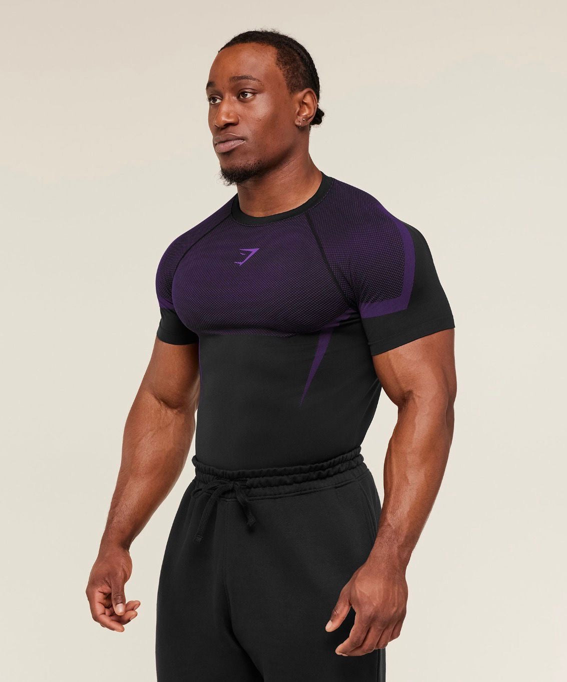 Onyx 5.0 Seamless T-Shirt Black/Aesthetic Purple