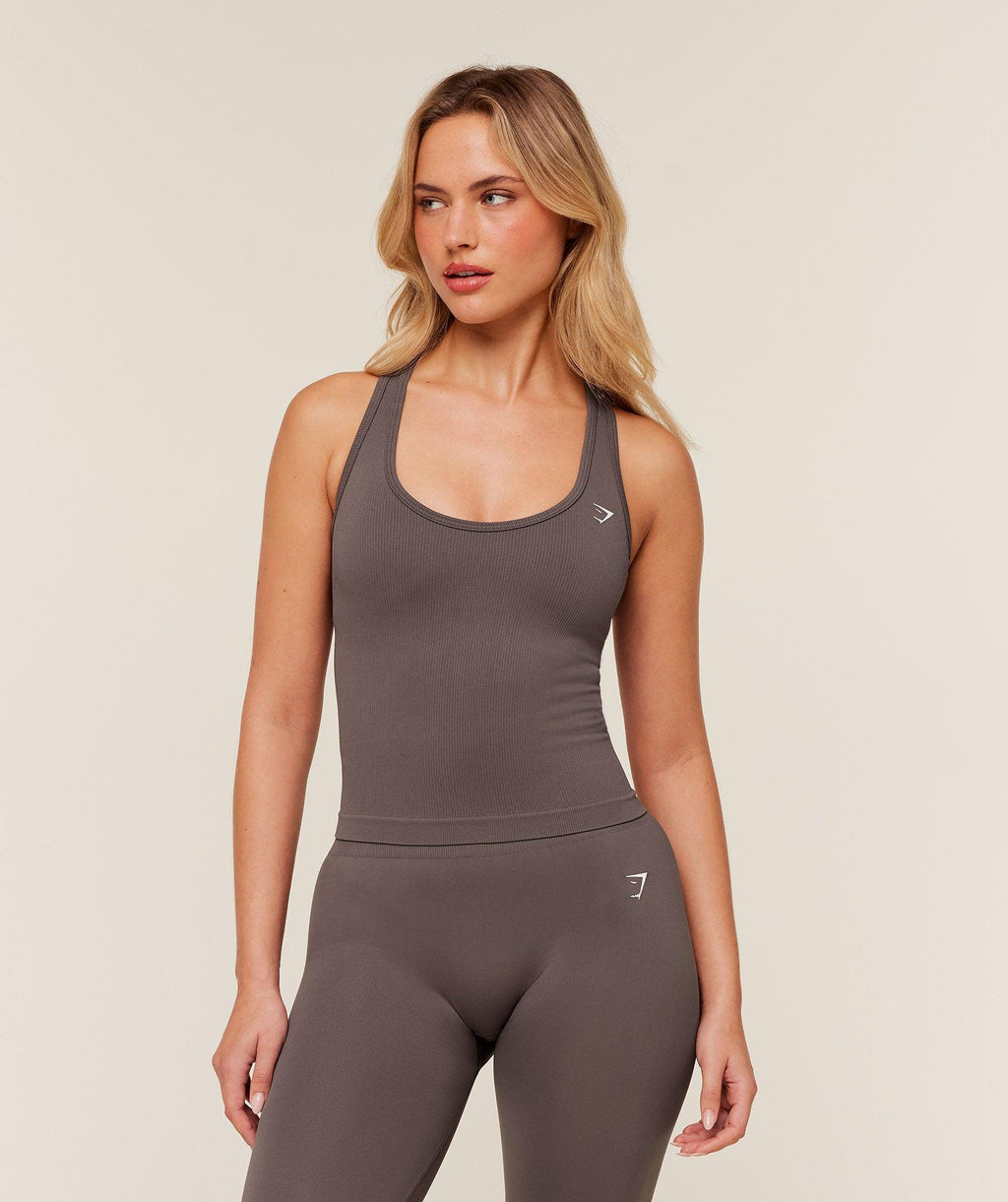 Everyday Seamless Ribbed Tank Cool Brown