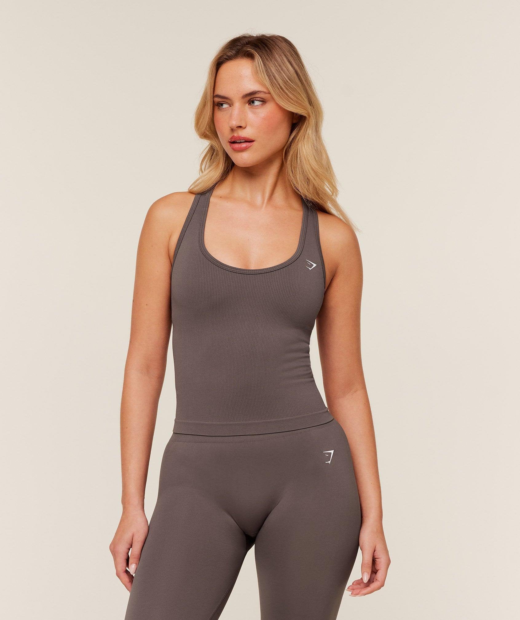 Everyday Seamless Ribbed Tank Cool Brown