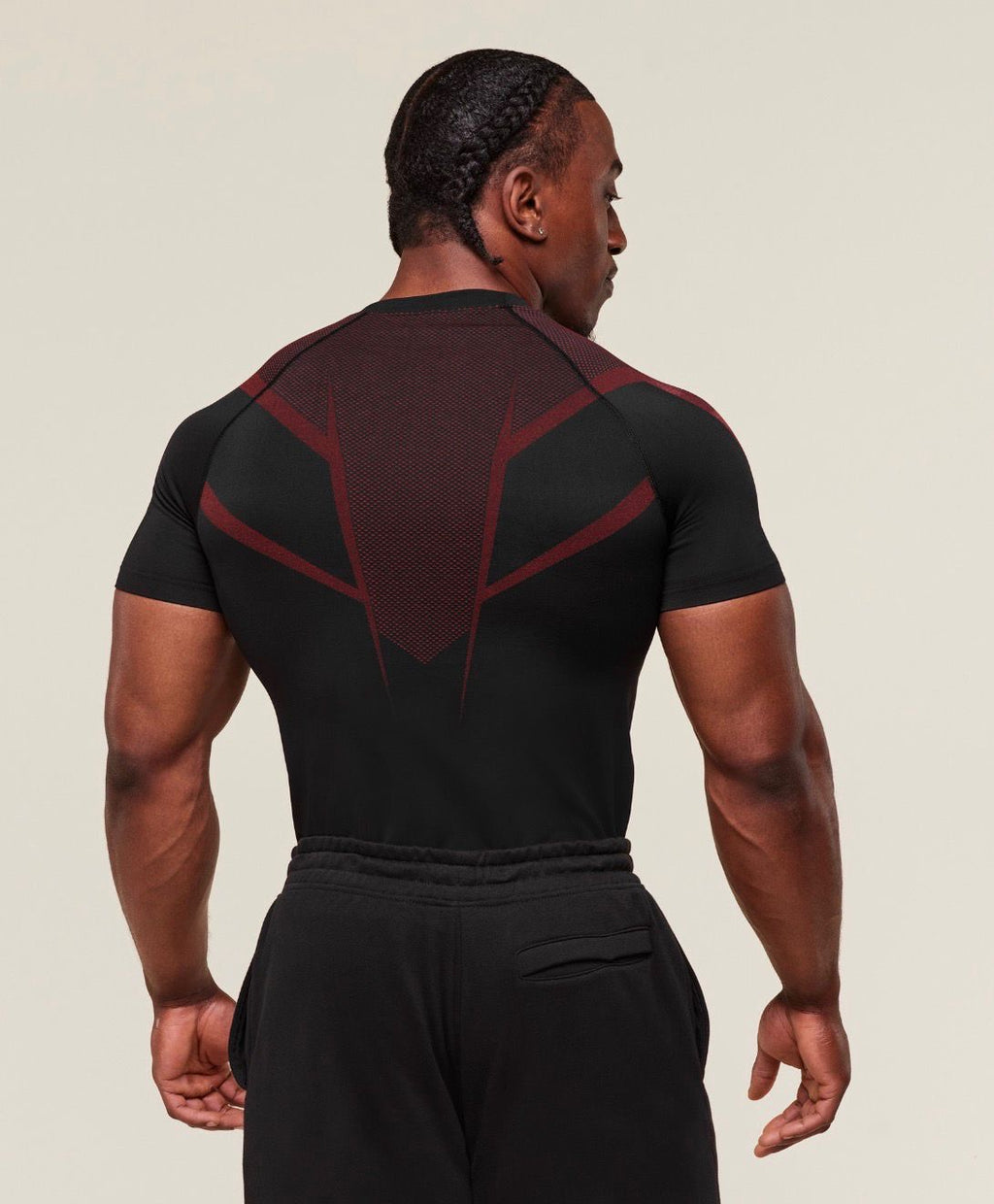 Onyx 5.0 Seamless T-Shirt Black/Carmen Red
