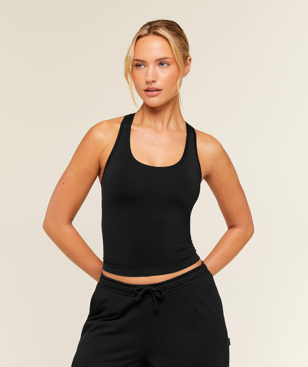 Featherform Tank Built-In Bra Black