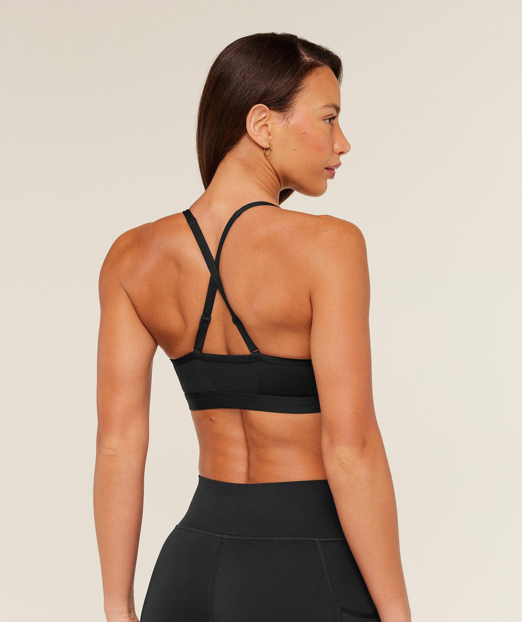 Ruched Sports Bra Black