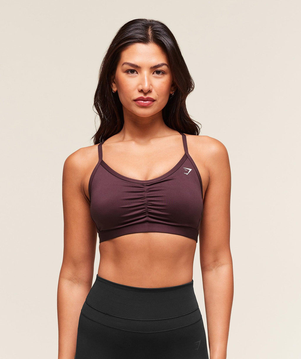 Ruched Sports Bra Cherry Purple