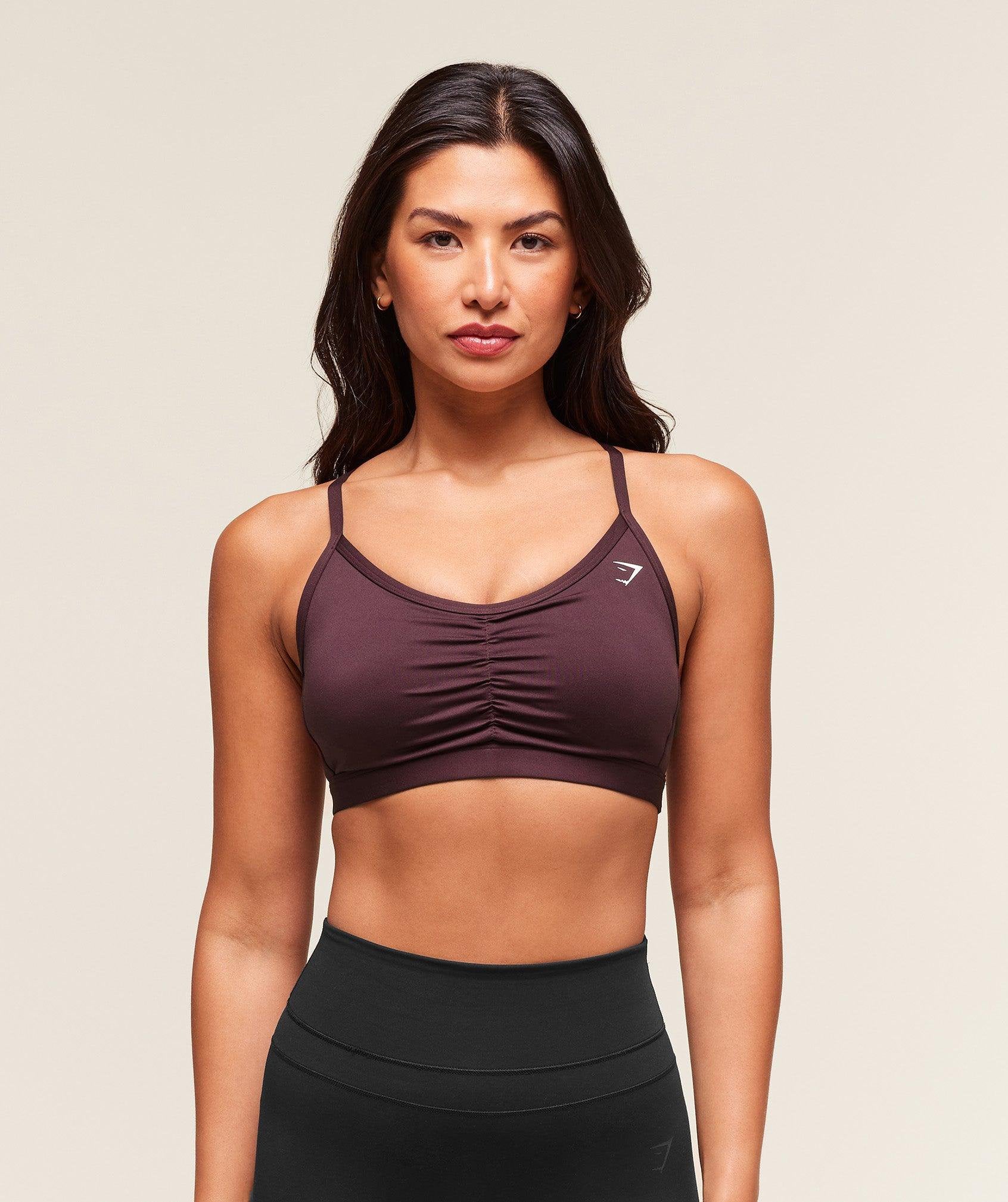 Ruched Sports Bra Cherry Purple