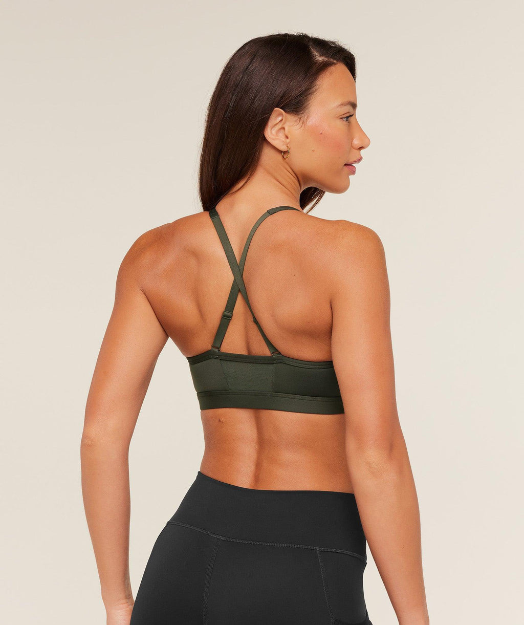 Ruched Sports Bra Strength Green