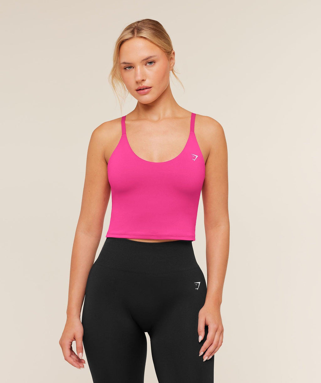 Training Cami Tank With Shelf Pink